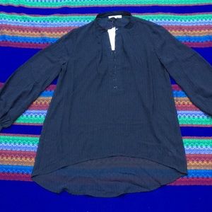 Blue sheer blouse by RO&DE Small NWT